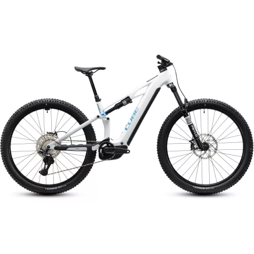 CUBE STEREO HYBRID ONE44 HPC PRO 800 METALLICWHITE'N'BLUE 2027 ELEKTROMOS KERÉKPÁR