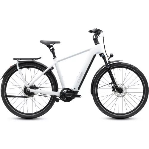 CUBE KATHMANDU HYBRID DELUXE PRO 800 METALLICWHITE'N'CHROME 2027 ELEKTROMOS KERÉKPÁR