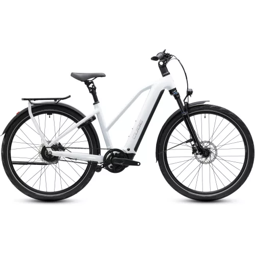 CUBE KATHMANDU HYBRID DELUXE PRO 800 METALLICWHITE'N'CHROME 2027 ELEKTROMOS KERÉKPÁR