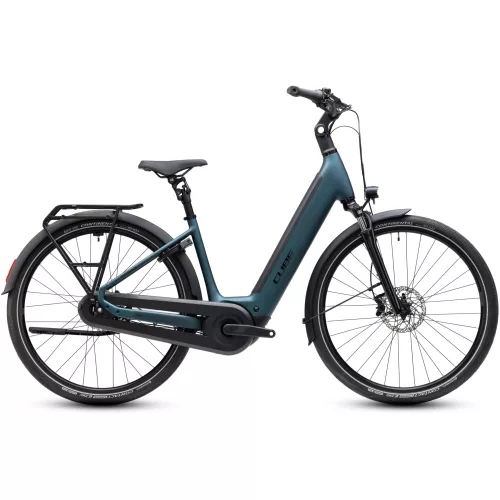 CUBE SUPREME RT HYBRID COMFORT EX 600 ROYALGREEN'N'BLACK 2027 ELEKTROMOS KERÉKPÁR