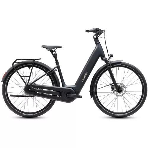 CUBE SUPREME HYBRID COMFORT PRO 600 GREY'N'CHROME 2027 ELEKTROMOS KERÉKPÁR