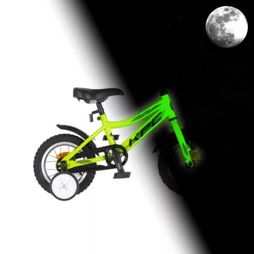 KPC FLOUBIKE RAPTOR 12 ZÖLD VILÁGÍTÓS GYEREK KERÉKPÁR