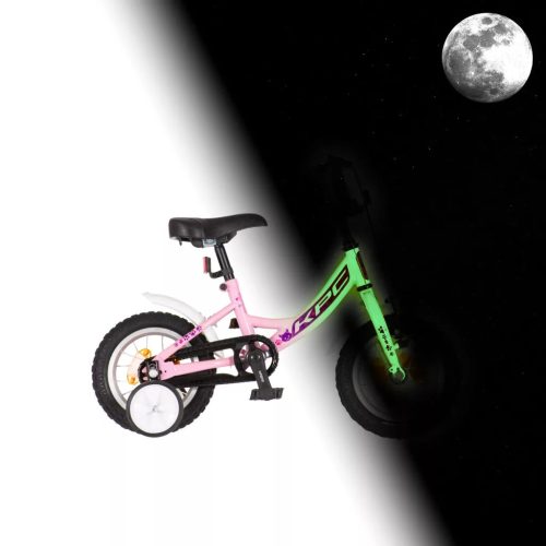 KPC FLOUBIKE KITTY 12 RÓZSASZÍN VILÁGÍTÓS GYEREK KERÉKPÁR