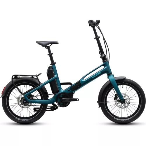 CUBE FOLD HYBRID DELUXE 540 METALLICPETROL'N'SEA 2027 ELEKTROMOS KERÉKPÁR