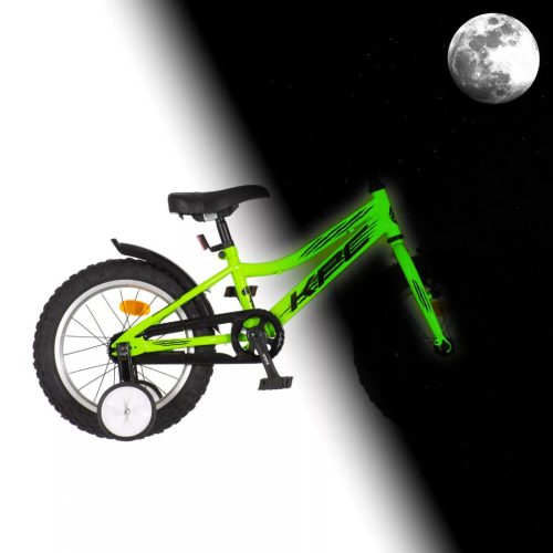 KPC FLOUBIKE RAPTOR 16 ZÖLD VILÁGÍTÓS GYEREK KERÉKPÁR