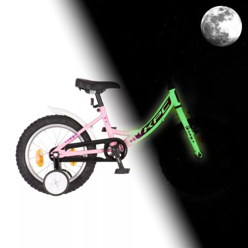 KPC FLOUBIKE KITTY 16 RÓZSASZÍN VILÁGÍTÓS GYEREK KERÉKPÁR