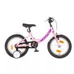 KPC FLOUBIKE KITTY 16 RÓZSASZÍN VILÁGÍTÓS GYEREK KERÉKPÁR