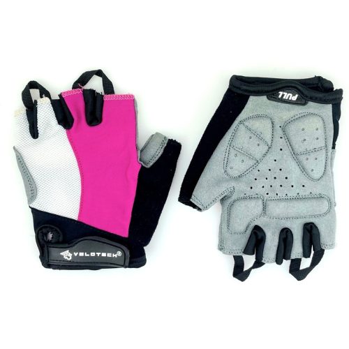 VELOTECH Kesztyű gyerek rövid pink 6év