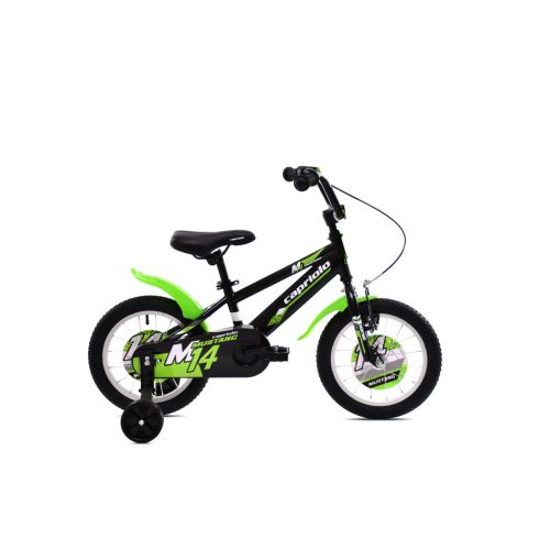 Capriolo Mustang 14 gyerek kerékpár Fekete-Zöld