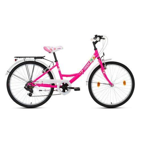 CSEPEL FLORA 24" 6S PINK GYEREK KERÉKPÁR