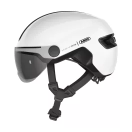  ABUS SISAK  Hud-Y ACE, In-Mold, beépített átlátszó szemüveggel, shiny white, 