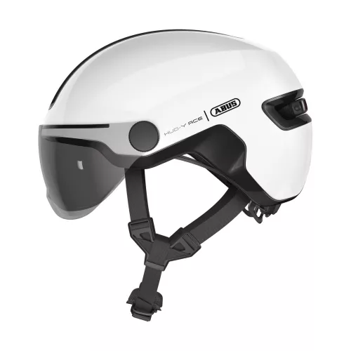 ABUS SISAK  Hud-Y ACE, In-Mold, beépített átlátszó szemüveggel, shiny white, 